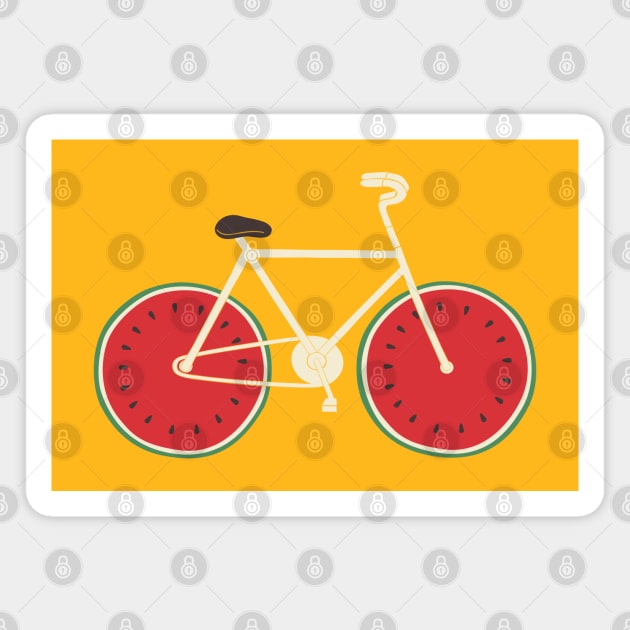 water-melon bike Magnet by milkyprint